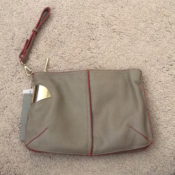 Halston Heritage Handbags - NWT Halston Heritage Large Dark Ash wristlet